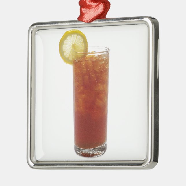 A Glass of Iced Tea Metal Ornament (Left)