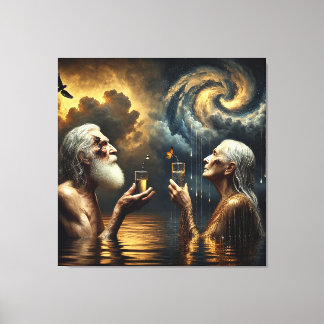 A glass of rain to understand this sky canvas print