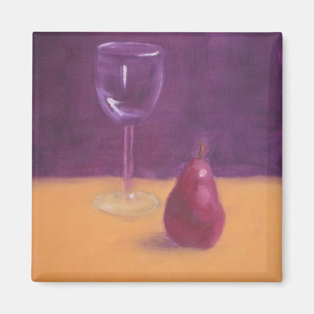 "A glass of red wine a day..." Magnet (Front)
