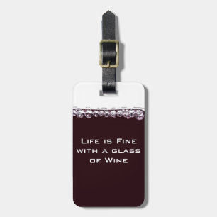 A Glass of Red Wine Luggage Tag