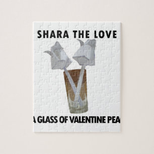 A glass of valentine peace. jigsaw puzzle