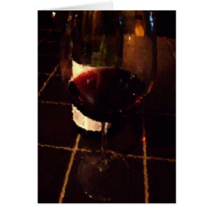 A Glass of Wine Card