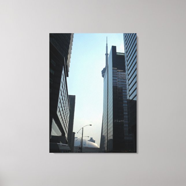 A Glassy View of Toronto Canvas Print (Front)