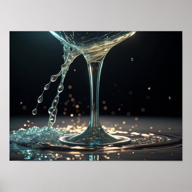 A Glimmering Spill: Liquid Glass and Light Poster (Front)