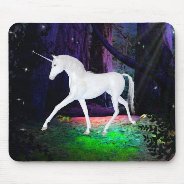 A Glimpse of a Unicorn - Fantasy Mousepad (Front)