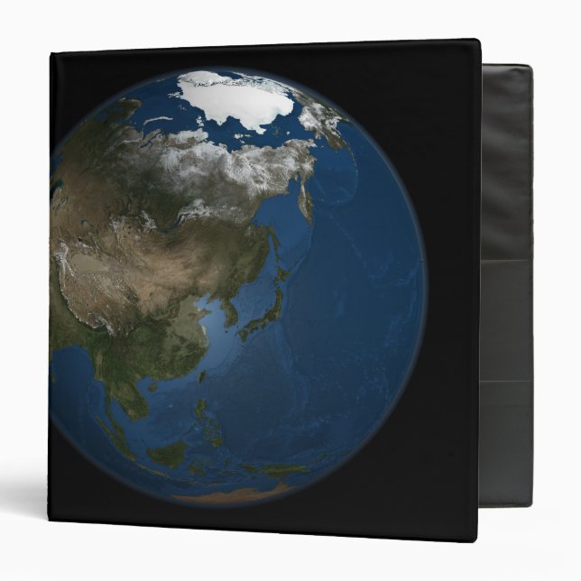 A global view over Asia with Arctic sea ice Binder (Front/Inside)