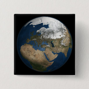 A global view over Europe and Scandinavia 2 Inch Square Button