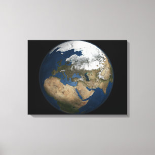 A global view over Europe and Scandinavia Canvas Print