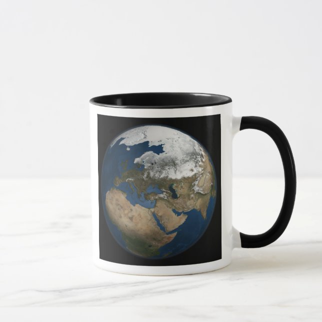 A global view over Europe and Scandinavia Mug (Right)