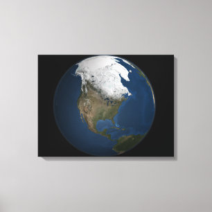 A global view over North America Canvas Print