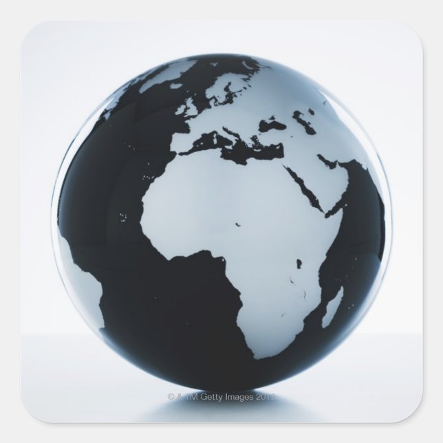 A globe square sticker (Front)