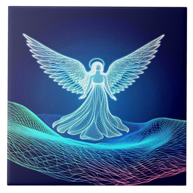 A Glowing Angel Standing on His Word Tile (Front)