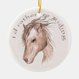 A Go Riding Horse Ceramic Ornament