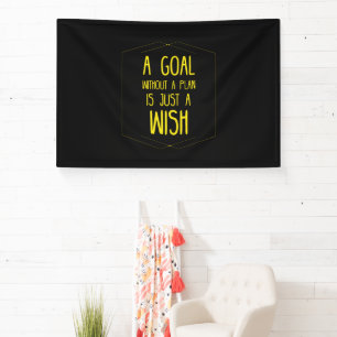A goal without a plan inspirational quote banner