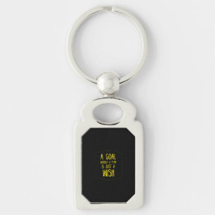 A goal without a plan inspirational quote keychain