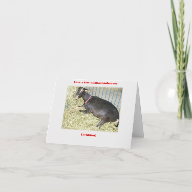 A Goat Christmas Greeting Card (Front)