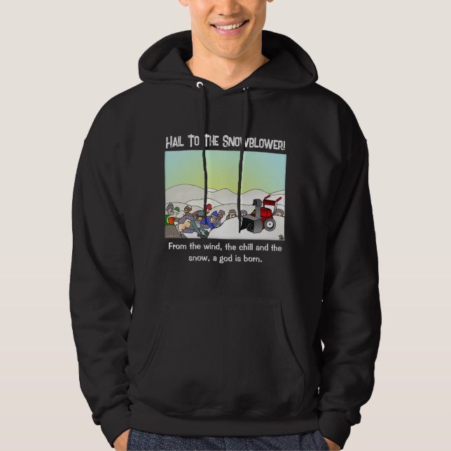 A God Is Born Men's Black Hoodie (Front)