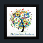 A God-Shaped Life is A Flourishing Tree Gift Box<br><div class="desc">A God-shaped life is a flourishing tree---Proverbs 11:28 (Msg) For Christians. Fully customizable,  image size and background colour at your choice.</div>