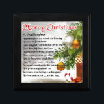 A goddaughter poem - Christmas design Gift Box<br><div class="desc">a great gift for a goddaughter at Christmas</div>