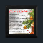 A goddaughter poem - Christmas design Gift Box<br><div class="desc">a great gift for a goddaughter at Christmas</div>