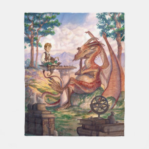 "A Golden Afternoon" Medium Fleece Blanket