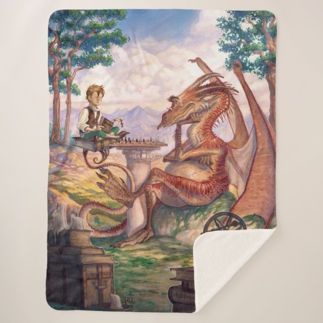"A Golden Afternoon" Medium Sherpa Blanket (Front)