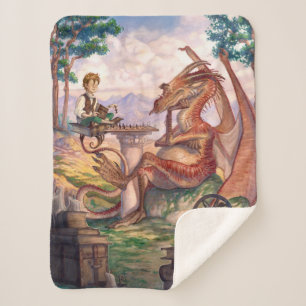 "A Golden Afternoon" Small Sherpa Blanket 