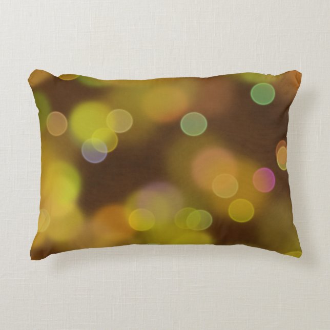 A Golden Christmas Pattern on  Fawn Brown Accent Pillow (Front)