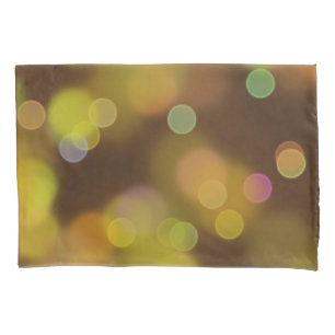 A Golden Christmas Pattern on  Fawn Brown Pillowcase