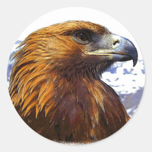 A Golden Eagle Classic Round Sticker