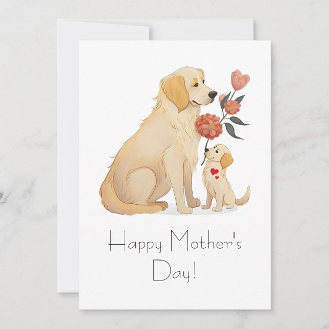 A Golden Gift of Love on Mother's Day Thank You Card (Front)