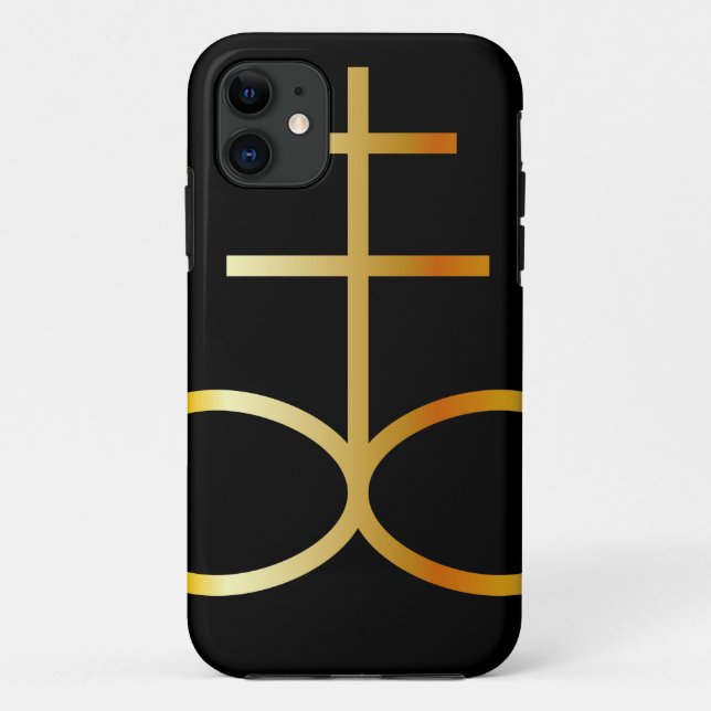 A golden Leviathan Cross or Sulphur symbol Case-Mate iPhone Case (Back)