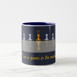 A golden pawn destined to be queen Two-Tone coffee mug