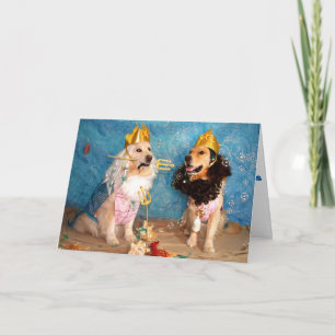 A Golden Poseidon and Triton Birthday Card
