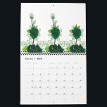 A golden retriever puppy sits on a grassy field, w calendar<br><div class="desc">This charming golden retriever puppy exudes playful curiosity as it sits on a lush, green grassy field. Adorned with a vibrant red collar, the puppy looks ahead with ears perked up, capturing a heartwarming moment in time.</div>