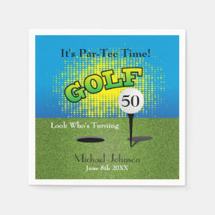 A Golfer 🏌️‍♂️ Birthday Party Napkin