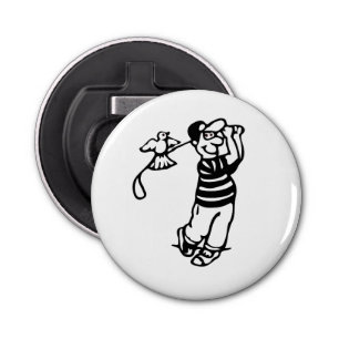 A Golfer in b-w Bottle Opener
