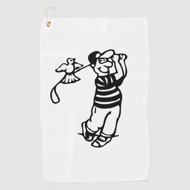 A Golfer in b-w Golf Towel (Front)