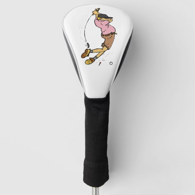 A Golfer missing the ball Golf Head Cover (Front)