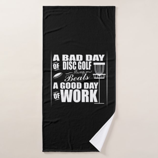 A Good Day Start With Disc Golf Bath Towel (Bath Towel)