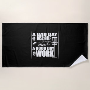 A Good Day Start With Disc Golf Beach Towel