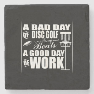 A Good Day Start With Disc Golf Stone Coaster
