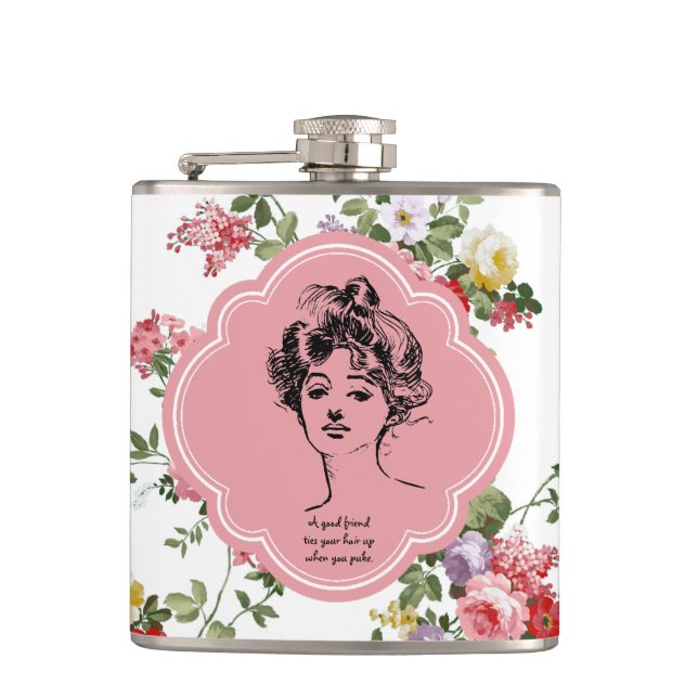 A good friend  Funny Hip Flask (Front)