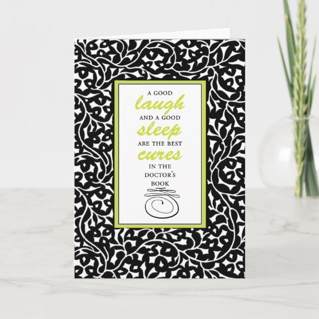 A Good Laugh and a Good Sleep Card (Front)