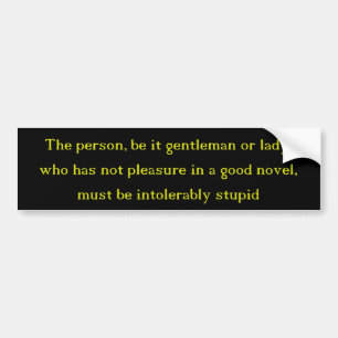 A Good Novel Bumper Sticker