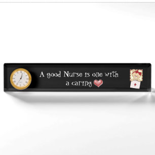 A Good Nurse desk plate