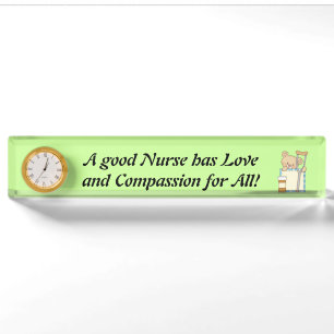 A Good Nurse desk plate