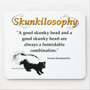 A good skunky head and a good skunky heart mouse pad