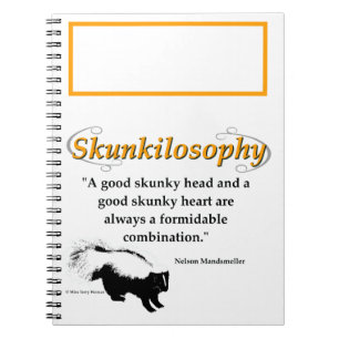 A good skunky head and a good skunky heart notebook