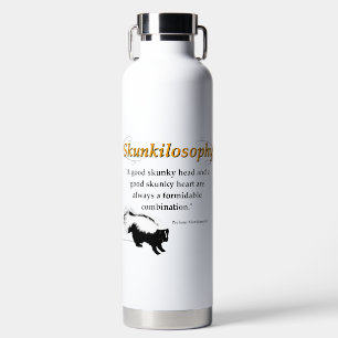 A good skunky head and a good skunky heart water bottle
